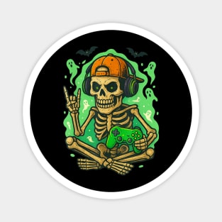 Halloween Skeleton Gamer Magnet